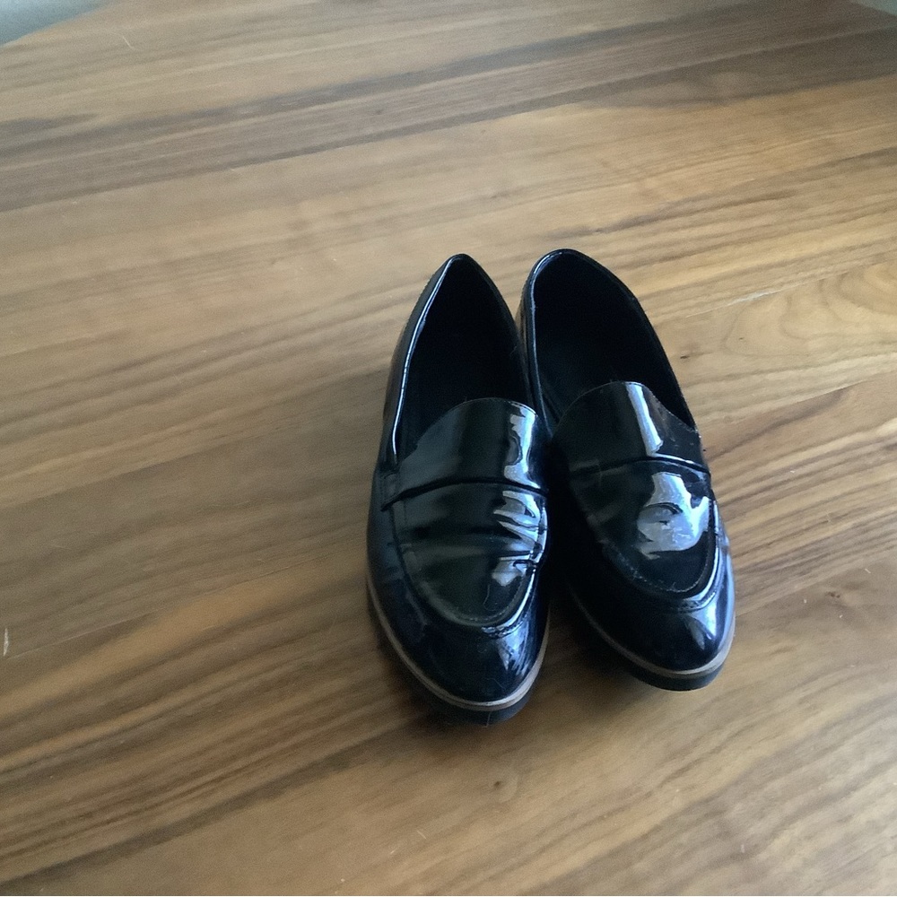 Black Patten Leather Loafers